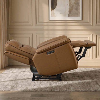 Katia Genuine Leather Zero Gravity Power Recliner with Power Headrest