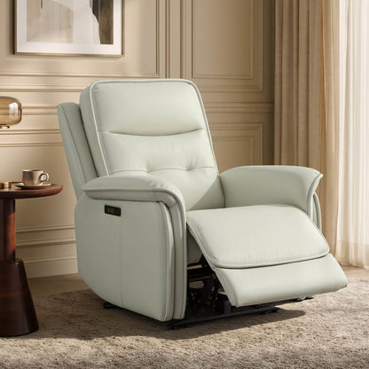 Katia Genuine Leather Zero Gravity Power Recliner with Power Headrest