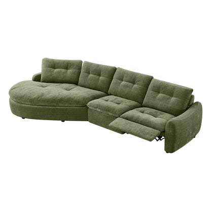 Lana Performance Fabric Deep Seat Tufted 3-Seater Extended Seat Sofa