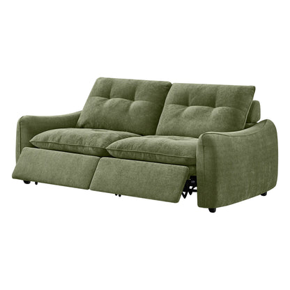 Lana Performance Fabric Deep Seat Tufted 2-Seater Reclining Sofa