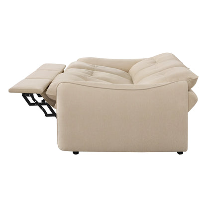Lana Performance Fabric Deep Seat Tufted 3-Seater Reclining Sofa