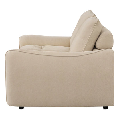 Lana Performance Fabric Deep Seat Tufted 3-Seater Reclining Sofa