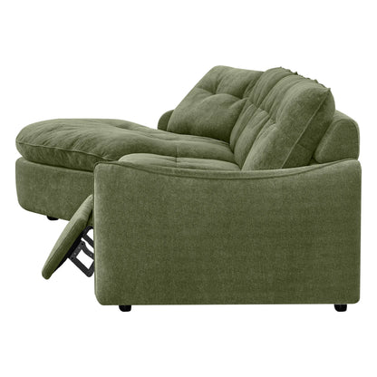 Lana Performance Fabric Deep Seat Tufted 3-Seater Extended Seat Sofa