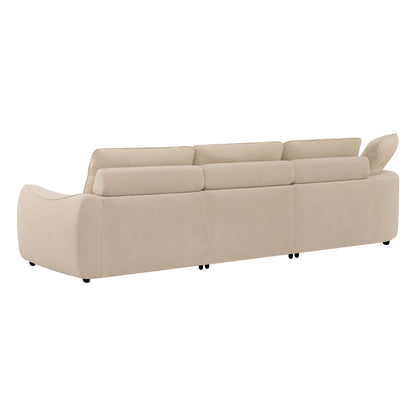 Lana Performance Fabric Deep Seat Tufted 3-Seater Reclining Sofa