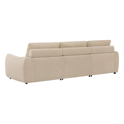 Lana Performance Fabric Deep Seat Tufted 3-Seater Reclining Sofa