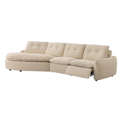 Lana Performance Fabric Deep Seat Tufted 3-Seater Extended Seat Sofa