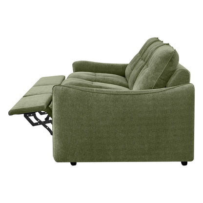 Lana Performance Fabric Deep Seat Tufted 2-Seater Reclining Sofa