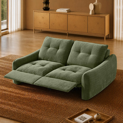Lana Performance Fabric Deep Seat Tufted 2-Seater Reclining Sofa
