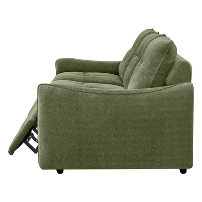 Lana Performance Fabric Deep Seat Tufted 3-Seater Reclining Sofa