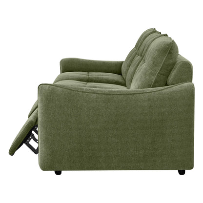 Lana Performance Fabric Deep Seat Tufted 2-Seater Reclining Sofa