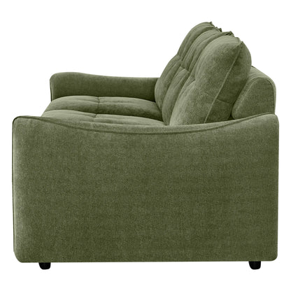 Lana Performance Fabric Deep Seat Tufted 2-Seater Reclining Sofa