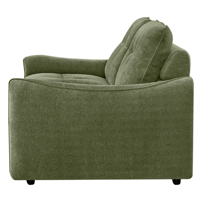 Lana Performance Fabric Deep Seat Tufted 2-Seater Reclining Sofa