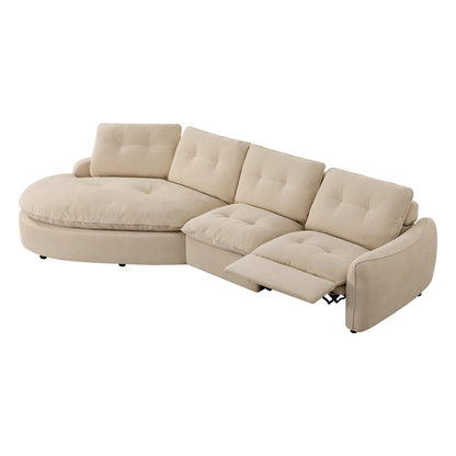 Lana Performance Fabric Deep Seat Tufted 3-Seater Extended Seat Sofa