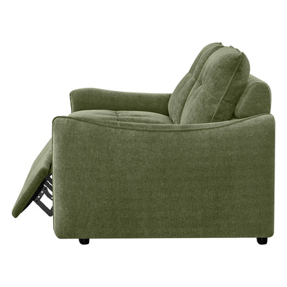 Lana Performance Fabric Deep Seat Tufted 3-Seater Reclining Sofa