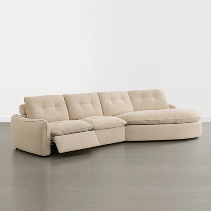 Lana Performance Fabric Deep Seat Tufted 3-Seater Extended Seat Sofa
