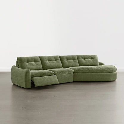 Lana Performance Fabric Deep Seat Tufted 3-Seater Extended Seat Sofa