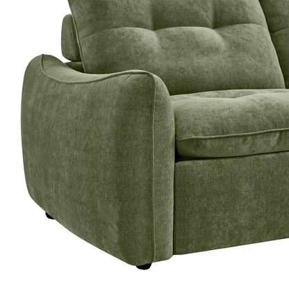 Lana Performance Fabric Deep Seat Tufted 2-Seater Reclining Sofa