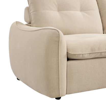 Lana Performance Fabric Deep Seat Tufted 2-Seater Reclining Sofa