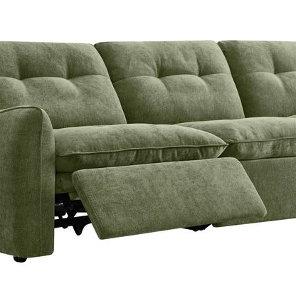Lana Performance Fabric Deep Seat Tufted 3-Seater Reclining Sofa