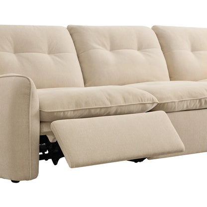 Lana Performance Fabric Deep Seat Tufted 2-Seater Reclining Sofa