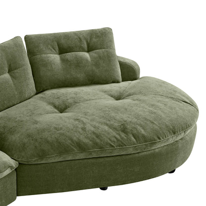 Lana Performance Fabric Deep Seat Tufted 3-Seater Extended Seat Sofa