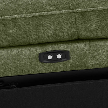 Lana Performance Fabric Deep Seat Tufted 2-Seater Reclining Sofa