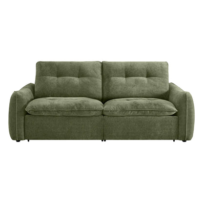 Lana Performance Fabric Deep Seat Tufted 2-Seater Reclining Sofa