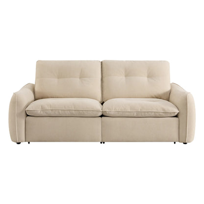 Lana Performance Fabric Deep Seat Tufted 2-Seater Reclining Sofa