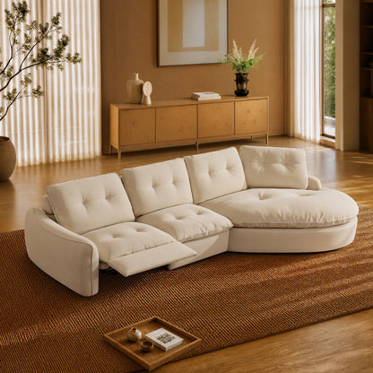 Lana Performance Fabric Deep Seat Tufted 3-Seater Extended Seat Sofa