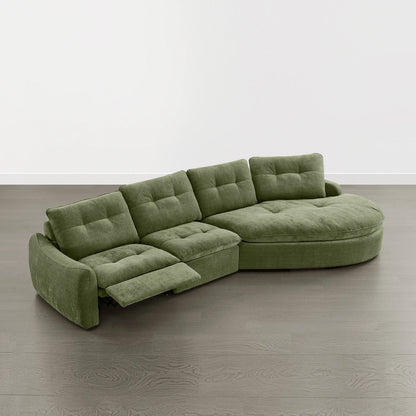 Lana Performance Fabric Deep Seat Tufted 3-Seater Extended Seat Sofa