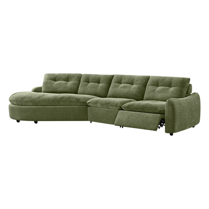 Lana Performance Fabric Deep Seat Tufted 3-Seater Extended Seat Sofa