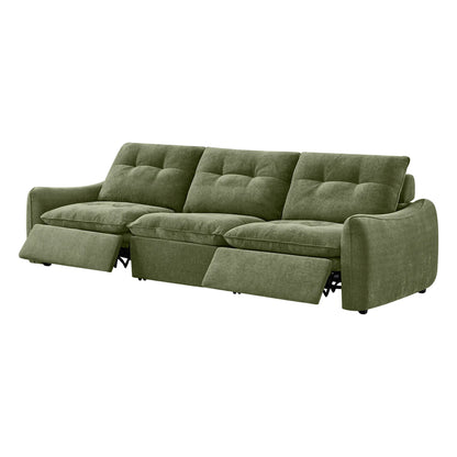 Lana Performance Fabric Deep Seat Tufted 3-Seater Reclining Sofa