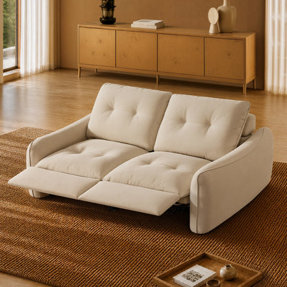Lana Performance Fabric Deep Seat Tufted 2-Seater Reclining Sofa