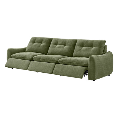 Lana Performance Fabric Deep Seat Tufted 3-Seater Reclining Sofa