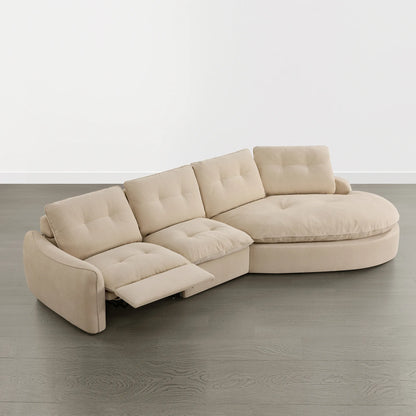 Lana Performance Fabric Deep Seat Tufted 3-Seater Extended Seat Sofa