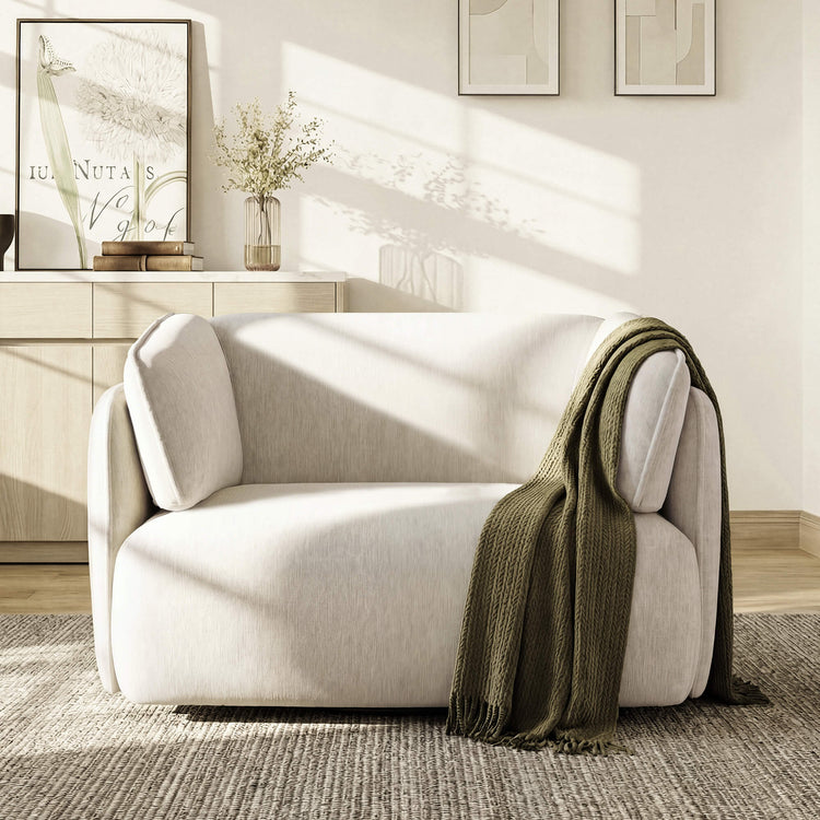 Lauren Feather Filled Swivel Oversized Armchair