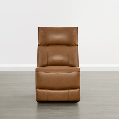 Libonet Modern Genuine Leather Reclining Sofa with Power Headrest