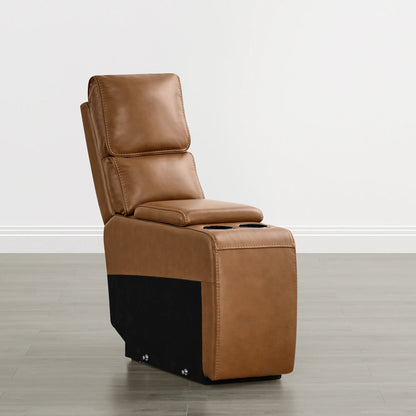 Libonet Modern Genuine Leather Reclining Sofa with Power Headrest