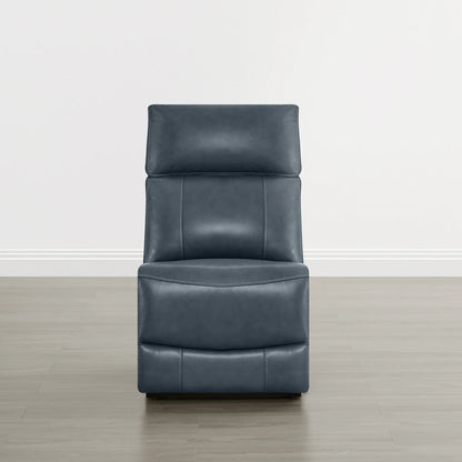 Libonet Modern Genuine Leather Reclining Sofa with Power Headrest
