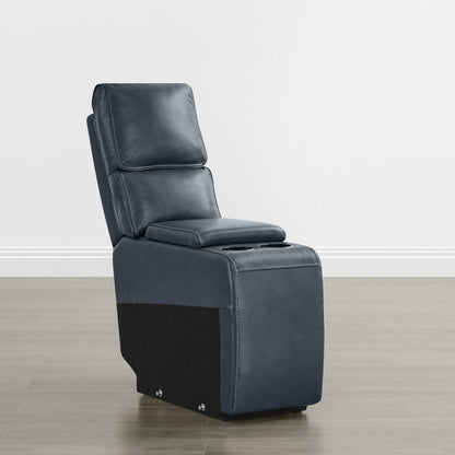 Libonet Modern Genuine Leather Reclining Sofa with Power Headrest