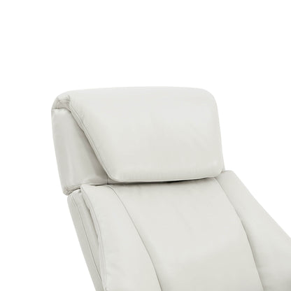 Leslie Genuine Leather Swivel Reclining Chair & Ottoman