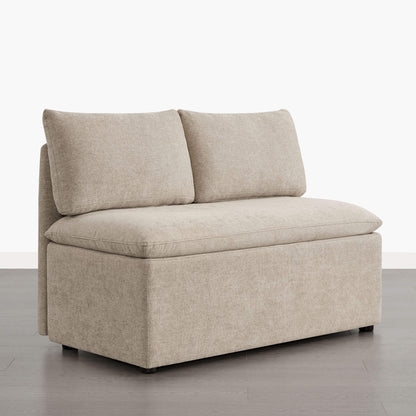 Lila Minimalist Built-in Storage Dining Banquette Bench