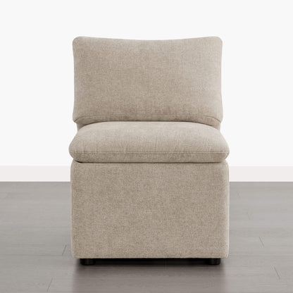 Lila Minimalist Armless Dining Chair with Storage