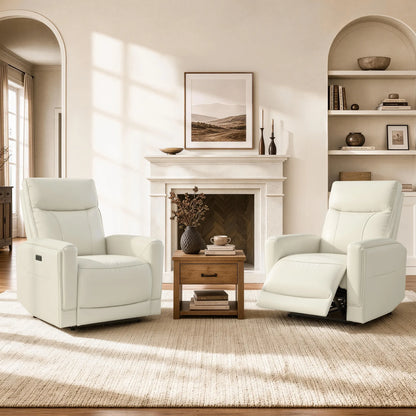 Lopez Genuine Leather Power Recliner with TV & Sleep Modes