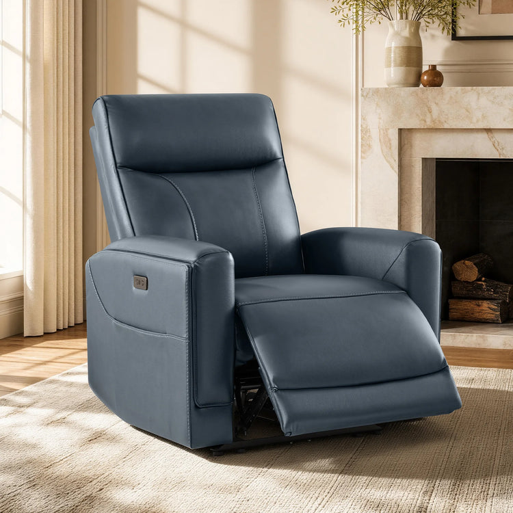 Lopez Genuine Leather Power Recliner with TV & Sleep Modes