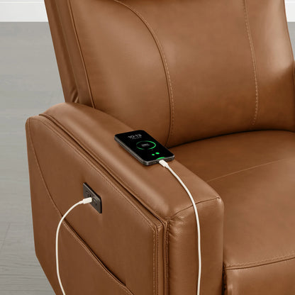Lopez Genuine Leather Power Recliner with TV & Sleep Modes