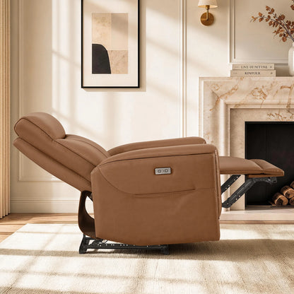 Lopez Genuine Leather Power Recliner with TV & Sleep Modes
