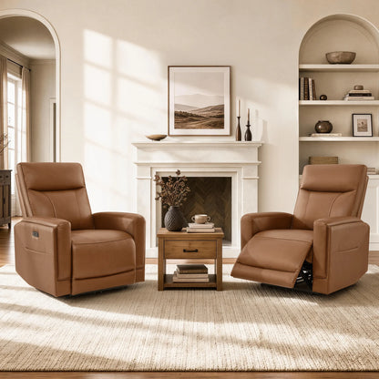 Lopez Genuine Leather Power Recliner with TV & Sleep Modes