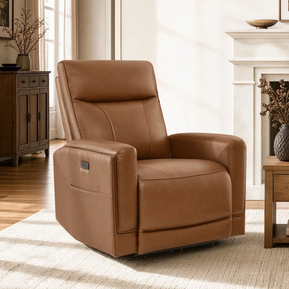 Lopez Genuine Leather Power Recliner with TV & Sleep Modes