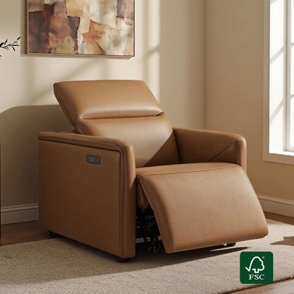 Luca Zero-wall Hugger Leather Power Recliner